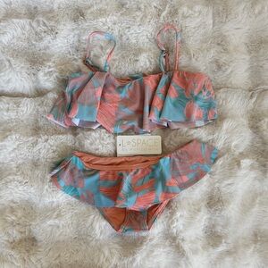 L*Space Coral and Teal Bikini Set